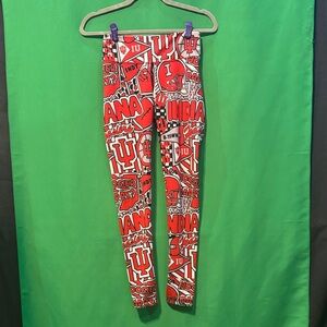 Corey Paige Designs XS leggings Indiana IU Hoosiers EUC little 500 game day